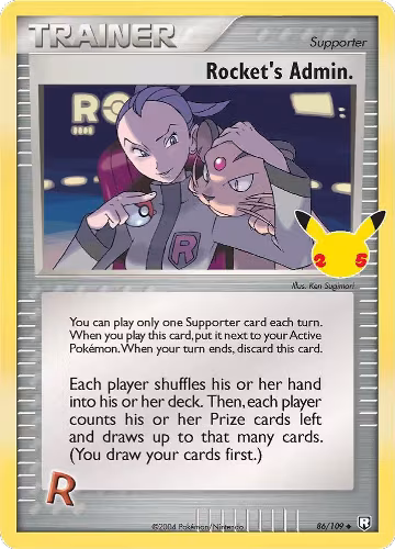 Rocket's Admin. (86/109), Celebrations: Classic Collection — Pokémon card price