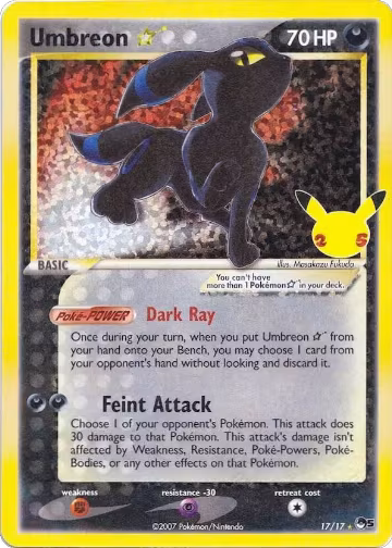 Umbreon Star (17/17) — card price