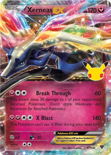 Xerneas EX (97/146), Celebrations: Classic Collection — Pokémon card price