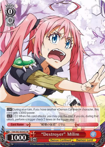 "Destroyer" Milim (SR) (TSK/S82-E034S SR), That Time I Got Reincarnated as a Slime Vol.2 — Weiß Schwarz card price