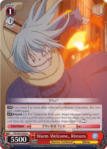 Warm Welcome, Rimuru (TSK/S82-E038 R), That Time I Got Reincarnated as a Slime Vol.2 — Weiß Schwarz card price