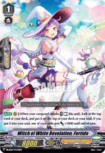 Witch of White Revelation, Fertida (BSL2021/VGV01EN), Bushiroad Event Cards — Vanguard card price