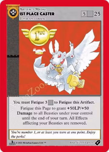 1ST Place Caster (LP25), Medals — MetaZoo card price