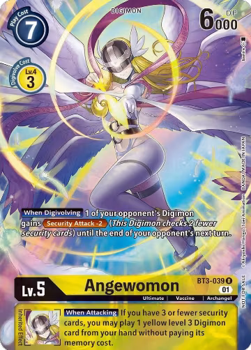 Angewomon (1-Year Anniversary Box Topper) (BT3-039 R), Release Special Booster 1.0 — Digimon card price