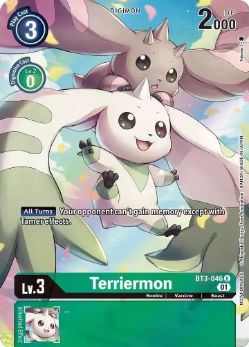 Terriermon (1-Year Anniversary Box Topper) (BT3-046 U), Release Special Booster 1.0 — Digimon card price