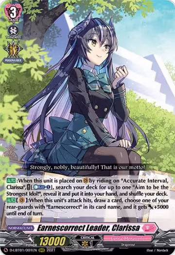 Earnescorrect Leader, Clarissa (D-LBT01/001EN), D-LBT01: Lyrical Melody — Vanguard card price