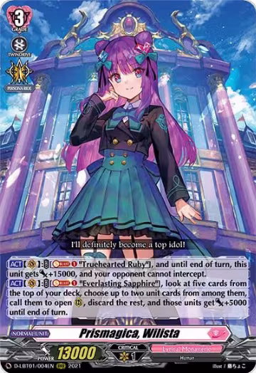 Prismagica, Wilista (D-LBT01/004EN), D-LBT01: Lyrical Melody — Vanguard card price