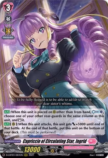 Capriccio of Circulating Star, Ingrid (D-LBT01/007EN), D-LBT01: Lyrical Melody — Vanguard card price