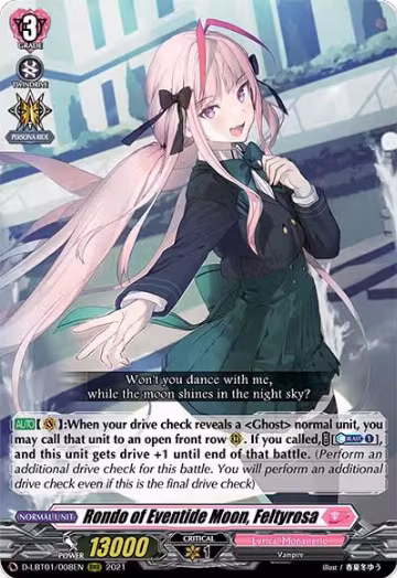 Rondo of Eventide Moon, Feltyrosa (D-LBT01/008EN), D-LBT01: Lyrical Melody — Vanguard card price