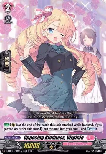 Opposing Kindness, Virginia (D-LBT01/012EN), D-LBT01: Lyrical Melody — Vanguard card price