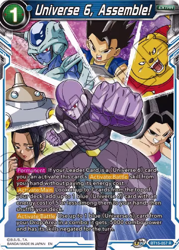 Universe 6, Assemble! (BT15-057), Saiyan Showdown — DB Super card price