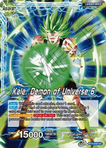 Kale // Kale, Demon of Universe 6 (BT15-032), Saiyan Showdown — DB Super card price