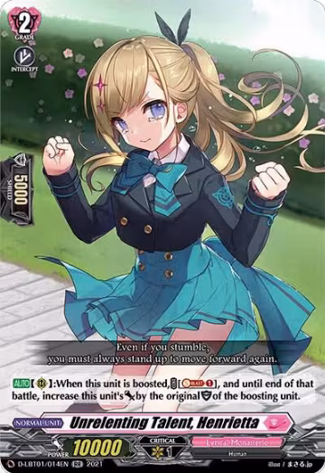 Unrelenting Talent, Henrietta (D-LBT01/014EN), D-LBT01: Lyrical Melody — Vanguard card price