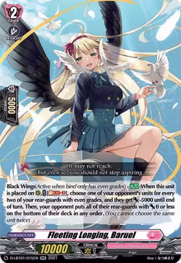 Fleeting Longing, Baruel (D-LBT01/015EN), D-LBT01: Lyrical Melody — Vanguard card price