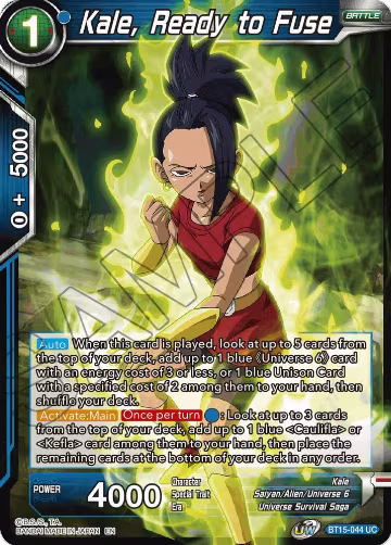 Kale, Ready to Fuse (BT15-044), Saiyan Showdown — DB Super card price