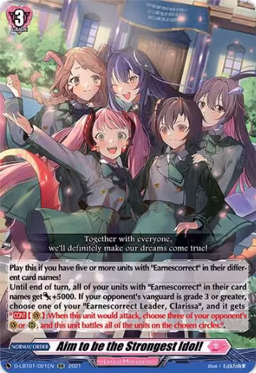 Aim to be the Strongest Idol! (D-LBT01/021EN), D-LBT01: Lyrical Melody — Vanguard card price