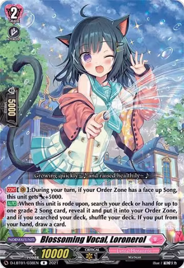 Blossoming Vocal, Loronerol (D-LBT01/038EN), D-LBT01: Lyrical Melody — Vanguard card price