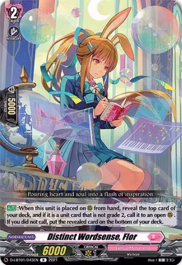 Distinct Wordsense, Flor (D-LBT01/043EN), D-LBT01: Lyrical Melody — Vanguard card price