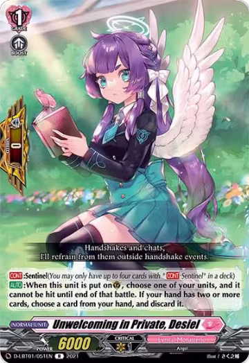 Unwelcoming in Private, Desiel (D-LBT01/051EN), D-LBT01: Lyrical Melody — Vanguard card price