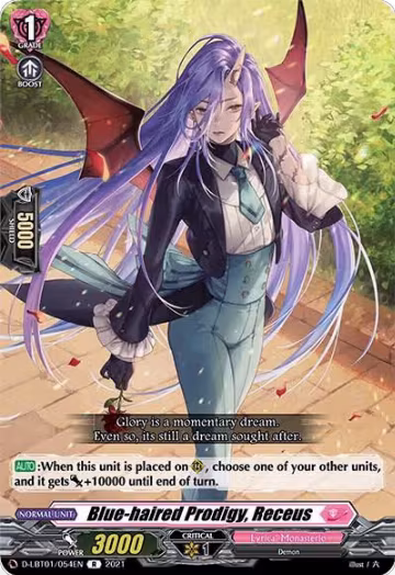 Blue-haired Prodigy, Receus (D-LBT01/054EN), D-LBT01: Lyrical Melody — Vanguard card price