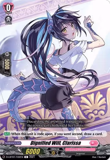 Dignified Will, Clarissa (D-LBT01/102EN), D-LBT01: Lyrical Melody — Vanguard card price