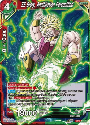 SS Broly, Annihilation Personified (BT15-144), Saiyan Showdown — DB Super card price