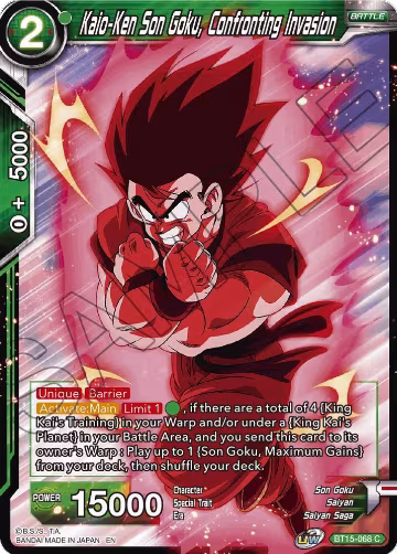 Kaio-Ken Son Goku, Confronting Invasion (BT15-068), Saiyan Showdown — DB Super card price