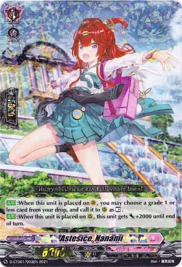 Astesice, Nanami (RRR Foil) (D-LTD01/003EN), D-LTD01: Ahoy! Lyrical Monasterio! — Vanguard card price