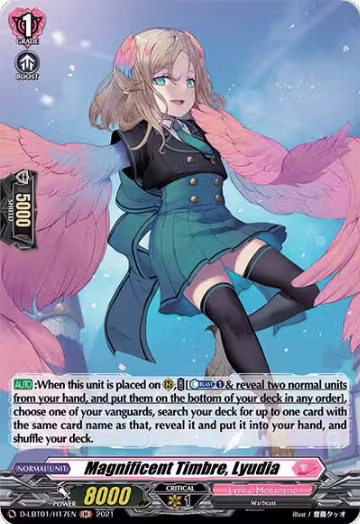 Magnificent Timbre, Lyudia (Holo) (D-LBT01/H17EN), D-LBT01: Lyrical Melody — Vanguard card price