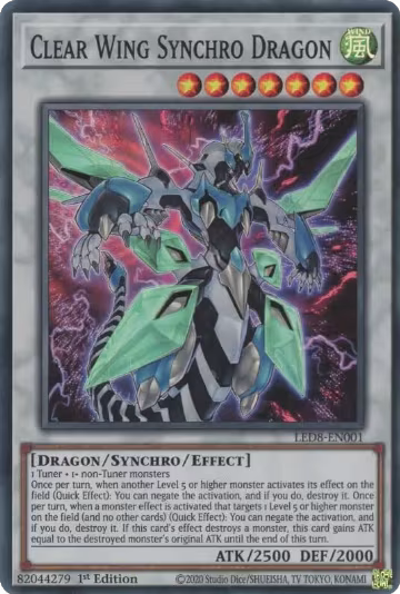 Clear Wing Synchro Dragon (LED8-EN001) — card price