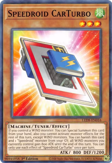 Speedroid CarTurbo (LED8-EN016), Legendary Duelists: Synchro Storm — Yu-Gi-Oh! card price