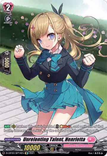 Unrelenting Talent, Henrietta (SP) (D-LBT01/SP14EN), D-LBT01: Lyrical Melody — Vanguard card price