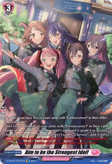 Aim to be the Strongest Idol! (SP) (D-LBT01/SP21EN), D-LBT01: Lyrical Melody — Vanguard card price