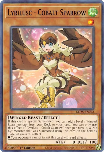 Lyrilusc - Cobalt Sparrow (LED8-EN042), Legendary Duelists: Synchro Storm — Yu-Gi-Oh! card price