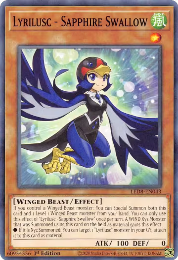 Lyrilusc - Sapphire Swallow (LED8-EN043), Legendary Duelists: Synchro Storm — Yu-Gi-Oh! card price