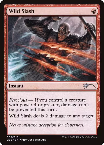 Wild Slash (8), Unique and Miscellaneous Promos — Magic card price
