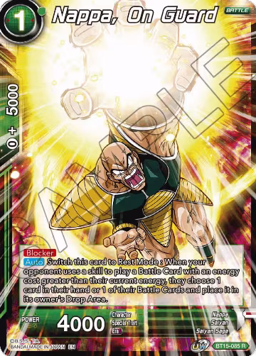 Nappa, on Guard (BT15-085), Saiyan Showdown — DB Super card price