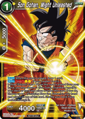 Son Gohan, Might Unleashed (P-349), Tournament Promotion Cards — DB Super card price