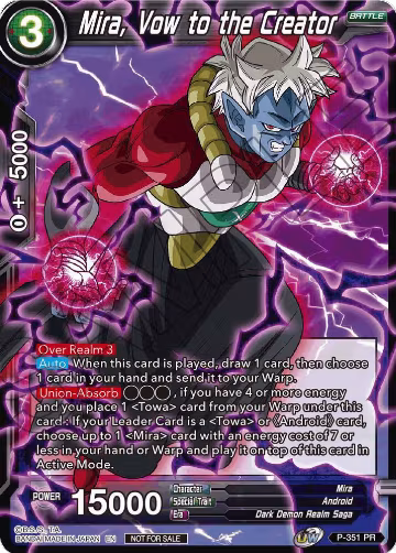 Mira, Vow to the Creator (P-351), Tournament Promotion Cards — DB Super card price