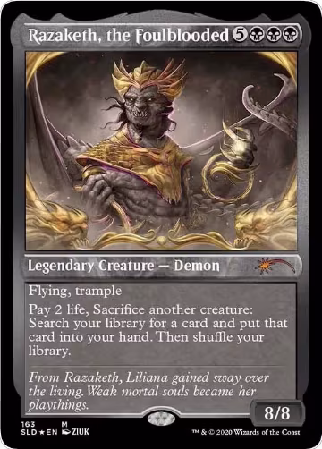 Razaketh, the Foulblooded (Foil Etched) (163), Secret Lair Drop Series — Magic card price