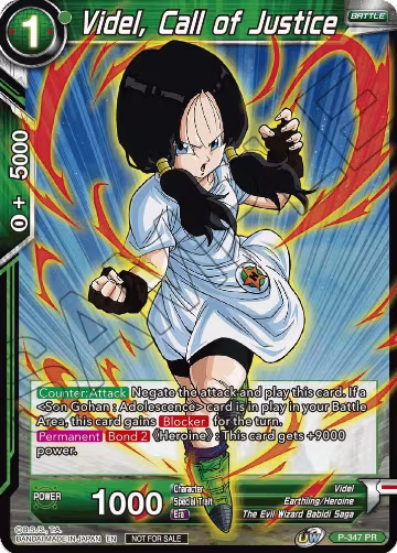 Videl, Call of Justice (P-347), Tournament Promotion Cards — DB Super card price