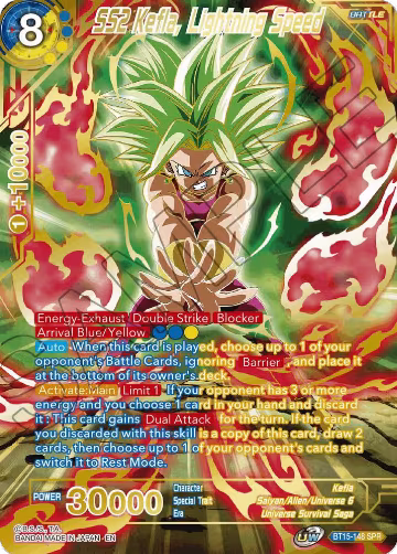 SS2 Kefla, Lightning Speed (SPR) (BT15-148), Saiyan Showdown — DB Super card price