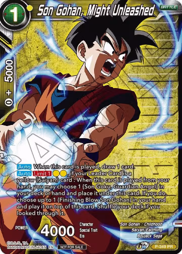 Son Gohan, Might Unleashed (Winner Stamped) (P-349), Tournament Promotion Cards — DB Super card price
