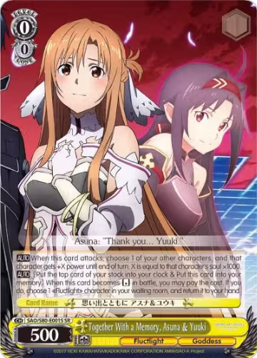 Together With a Memory, Asuna & Yuuki (SR) (SAO/S80-E001S SR), Sword Art Online -Alicization- Vol.2 — Weiß Schwarz card price