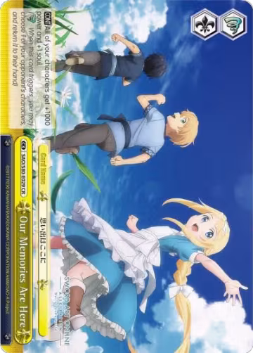 Our Memories Are Here (SAO/S80-E029 CR), Sword Art Online -Alicization- Vol.2 — Weiß Schwarz card price