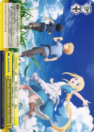 Our Memories Are Here (RRR) (SAO/S80-E029R RRR), Sword Art Online -Alicization- Vol.2 — Weiß Schwarz card price