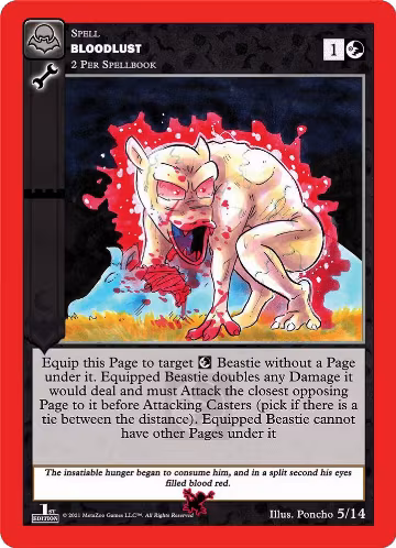 Bloodlust (5/14), Nightfall: First Edition Release Event Deck — MetaZoo card price
