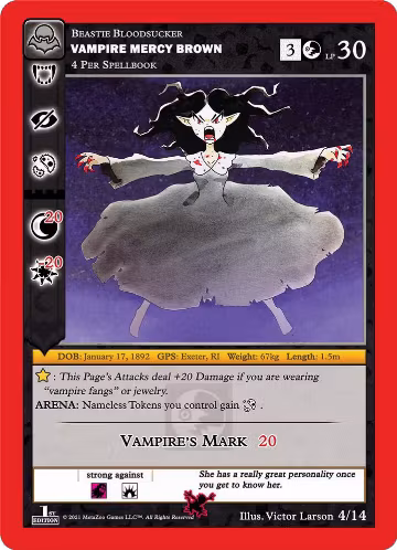 Vampire Mercy Brown (4/14), Nightfall: First Edition Release Event Deck — MetaZoo card price