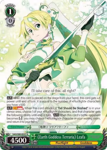 Earth Goddess Terraria Leafa (SAO/S80-E037 R), Sword Art Online -Alicization- Vol.2 — Weiß Schwarz card price
