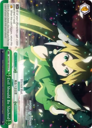 Evil Should Be Slashed (SAO/S80-E054 CC), Sword Art Online -Alicization- Vol.2 — Weiß Schwarz card price